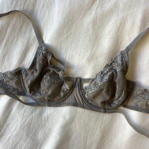Free People Intimately Gray Strappy Lace Bra